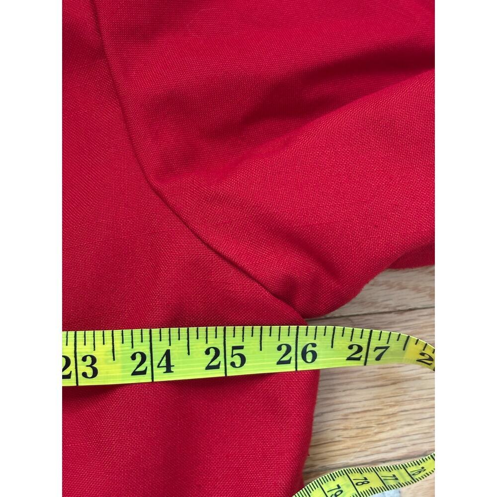 Vintage Dressbarn Red Short Sleeve Blazer Jacket Women’s Petite Career Chic - Picture 9 of 12